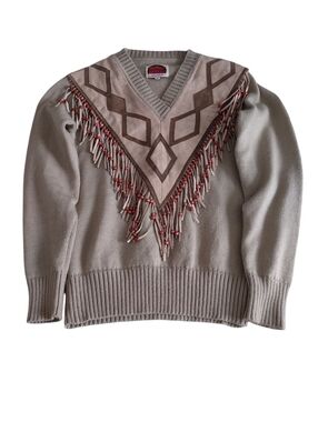Miller Small Western Fringe Leather Sweater